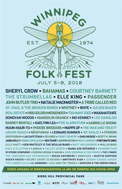 2018 Winnipeg Folk Fest Lineup Announced Rwinnipeg