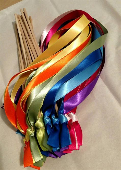 50 Wedding Wands Ribbon Wands Wedding Streamers Party Etsy