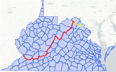 Map Of West Virginia And Maryland Counties