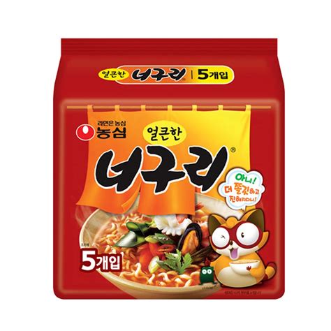 [nongshim]neoguri Ramen Seafoodandspicy Flavor Korean Instant Noodle Pack Of 5 Buy Online In