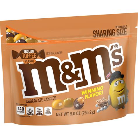 Mandms English Toffee Peanut Chocolate Candy Flavor Vote 9 Ounce Bag