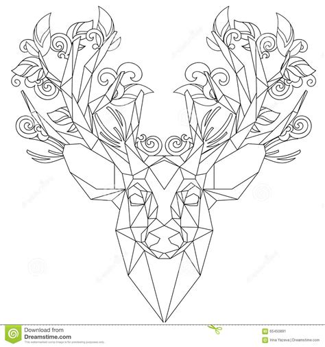 Light up the sky with our lines shapes and patterns, just add color! Front View Of Animal Head Triangular Icon Deer Stock Vector - Illustration of funny, little ...