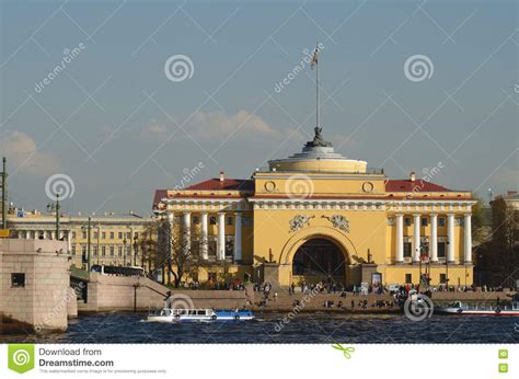 View Of Admiralty In Historical City Center Of Saint Petersburg Russia Editorial Photo
