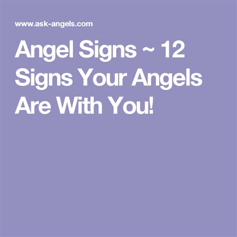 Angel Signs ~ 13 Signs Your Angels Are With You Angel Signs 12