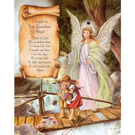 Prayer To Guardian Angel 8x10 Carded Print The Catholic T Store