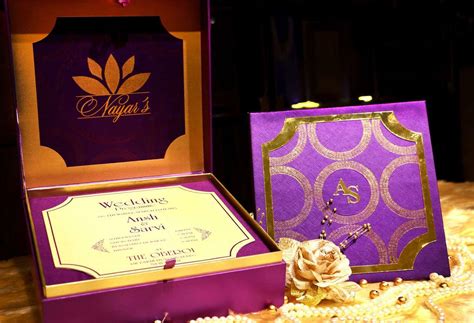 Divine Purple Invitationcard Newdelhi Weddinginvitation Weddingbox