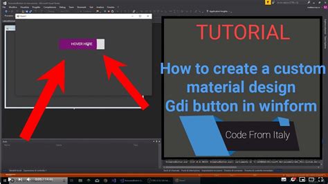 C Custom Animated Button Gdi Winforms Flat Ui Modern Design