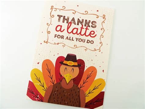 Layer shapes and letters for a lovely set of textured thank you cards. Printable Thanksgiving Thank You Card