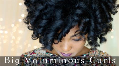 How to make your hair voluminous. Big Voluminous Curls on Natural Hair - YouTube