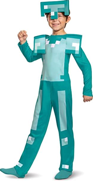 Disguise Minecraft Armor Boys Jumpsuit Costume Blue Large 10 12