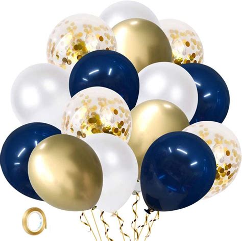 Mioparty™ Pearl White And Gold Metallic Chrome Party Latex Balloon