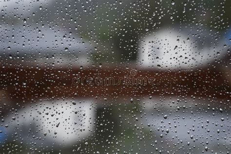 Raindrops On A Window Pane Stock Image Image Of Texture 55184325