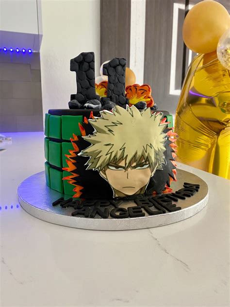 Katsuki Bakugou Birthday Cake Anime Cake Cute Birthday Cakes My
