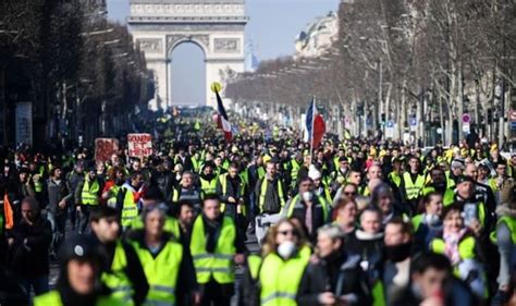 French Police Fire Tear Gas To Deter Yellow Vest Protests To Mark Third