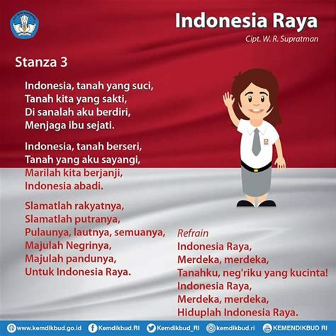 Lagu Indonesia Raya Stanza 1 2 3 Lengkap Dengan Penjelasannya Visiuniversal