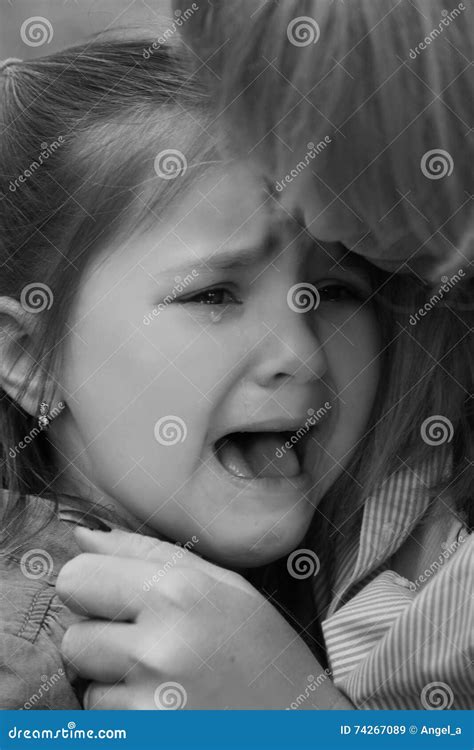 Crying Girl Close Up Conforted Stock Image Image Of Beautiful