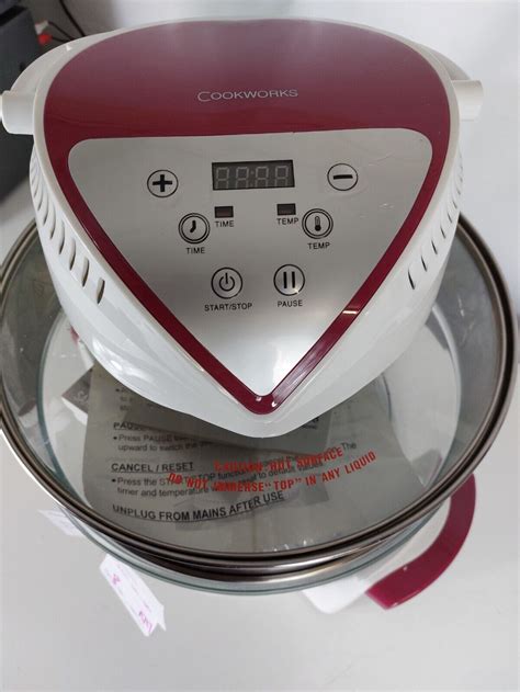 Cookworks Digital Halogen Oven Ep Used Once Inc Instruction Recipe Bk Ebay
