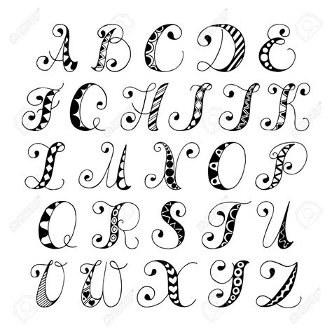 Fancy Alphabet Drawing Fancy Letter Art Alphabet Doodle Hand