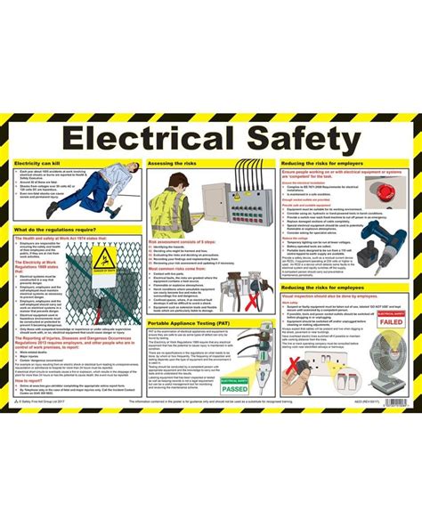 Electrical Safety First Aid Chart Wallchart From Aspli Safety