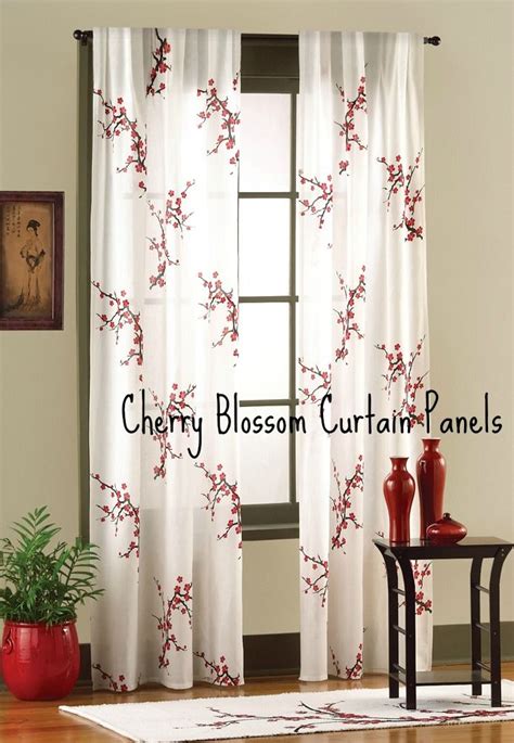 I hope that i can inspire you to. Cherry Blossom Curtain Panels (With images) | Asian ...
