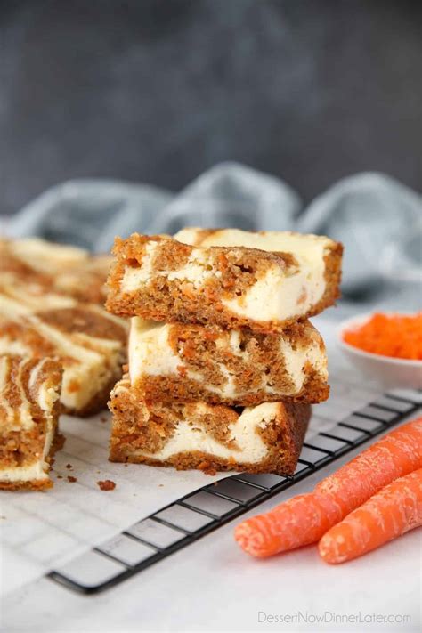 Carrot Cake Cheesecake Bars Video Dessert Now Dinner Later