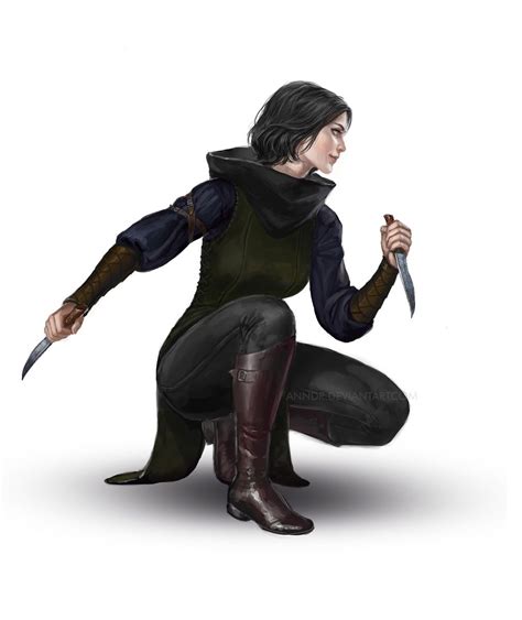 Female Assassin Rogue Anndr Character Portraits Warrior Woman