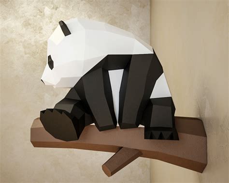 Papercraft Panda Make Your Own Paper Sculpture On Behance