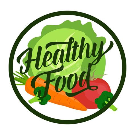 Healthy Food Icon With Vegetables On A White Background Stock