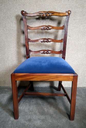William Tillman Set Of Eight Mahogany Ladder Back Dining Chairs