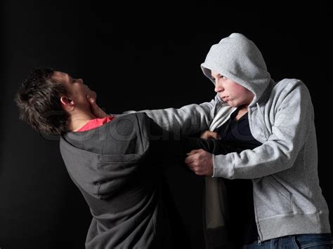 Two Fighting Teenage Boys Stock Photo Colourbox