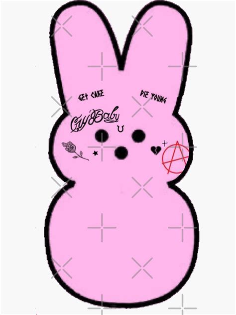 Lil Peep Bunny Pink Sticker For Sale By Iosephine Redbubble