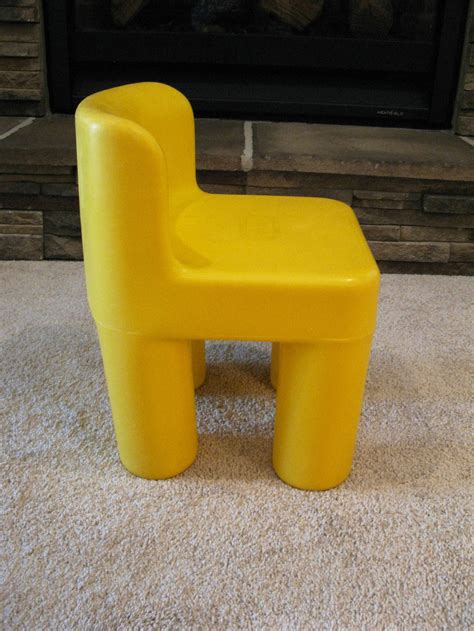 Vintage Little Tikes Chunky Chair Yellow Child Size Chair Etsy
