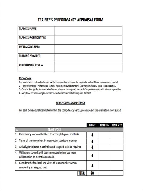 Free 7 Monthly Review Forms In Pdf Ms Word