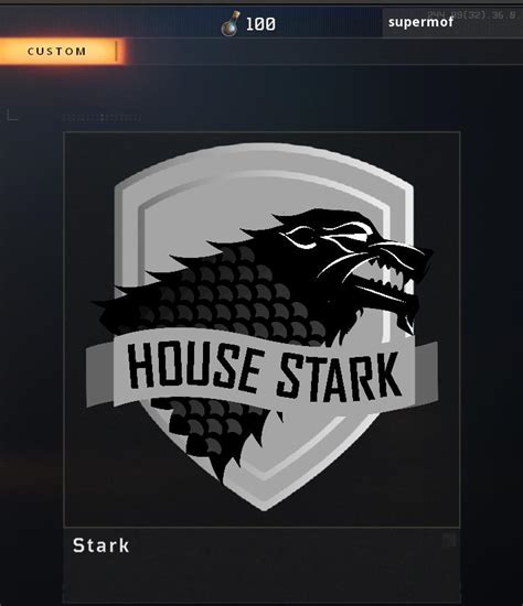 Game Of Thrones Emblem House Stark Blackops4