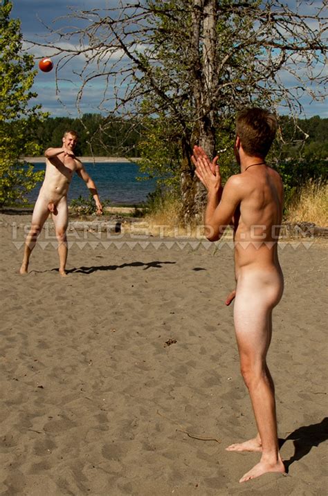 Chuck And Chris Talk As They Play Naked Football Together
