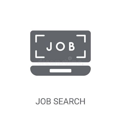 Job Search Icon Trendy Job Search Logo Concept On White Backgro Stock