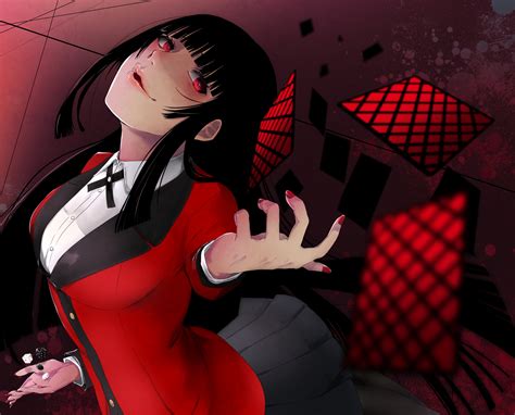 Download 768x1024 Jabami Yumeko Kakegurui Black Hair School Uniform