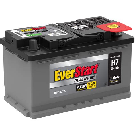 Everstart Platinum Agm Automotive Battery Group Size H7 12 Volt 850