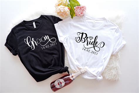 Bride And Groom Shirts Wedding Party Shirts Bachelorette Etsy