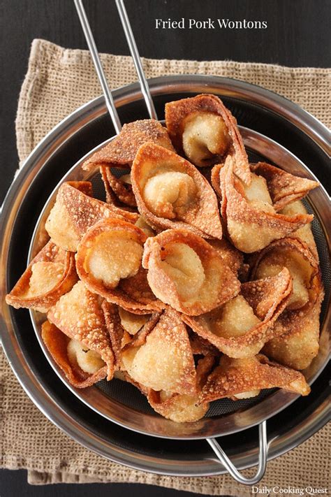 Wontons in chicken broth served as a starter or appetizer. Fried Pork Wontons | Recipe | Wonton recipes, Pork wonton ...