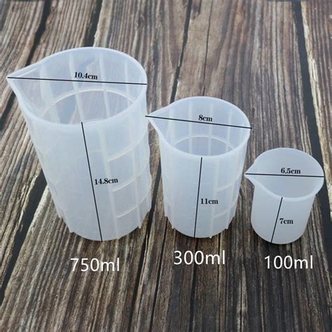 Reusable Silicone Measuring Cups For Epoxy Resin Antislip Etsy