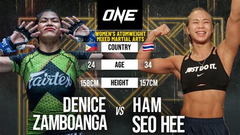 denice zamboanga vs ham seo hee full fight replay youtube