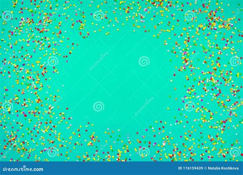 Frame Made Of Colored Confetti Stock Image Image Of Celebration