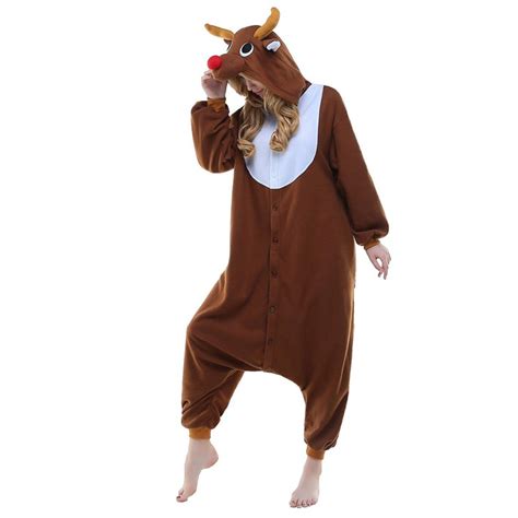 Reindeer Onesie Pajamas Kigurumi Animal Costumes For Adult