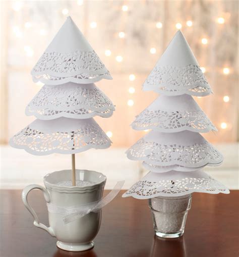 How To Make Pretty Paper Doily Christmas Trees Factory Direct Craft Blog