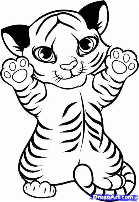 Printable angry tiger coloring page. Cute Baby Tiger Coloring Pages - Coloring Home
