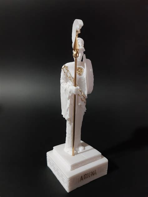 Athena Goddess Statue Alabaster Etsy Uk