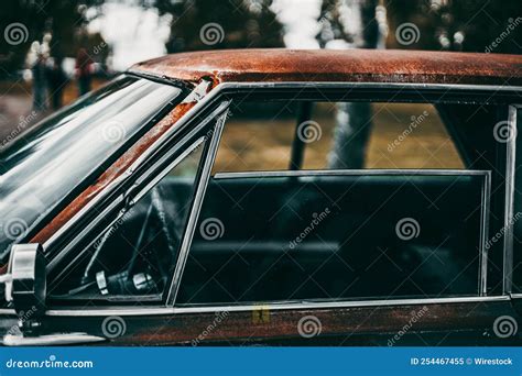 Closeup Of An Old Brown Classic Car In Hagfors Sweden Editorial Image