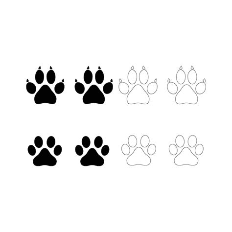 Paw Prints Svg Png Eps  Png Paw Print Paw Svg Claw Svg Cat Etsy