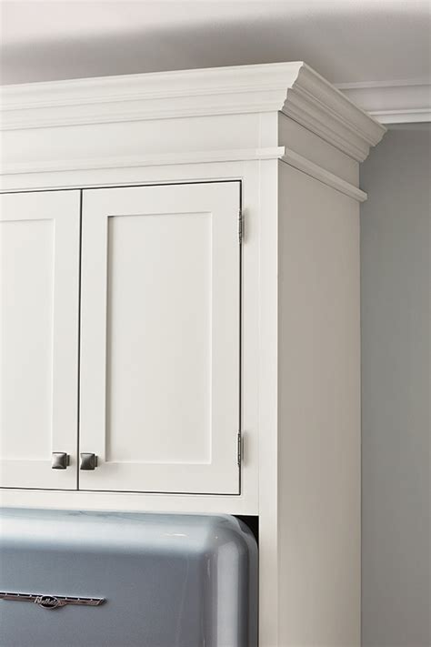 We have some great options on display in our showroom but we can always build something custom and unique or build it to match. Shaker Crown Moulding - Diamond Cabinetry